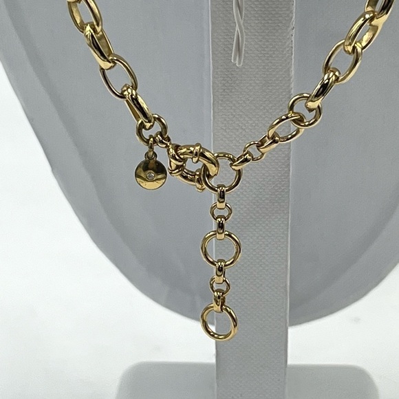 J. Crew Peach Faux Pearl Bauble Statement Gold Tone Necklace - Picture 7 of 13